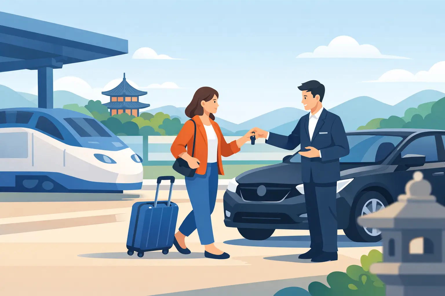 경주렌트카, 역 도착 후 바로 타는 법